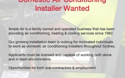 Residential Air Conditioning Installer/s WANTED