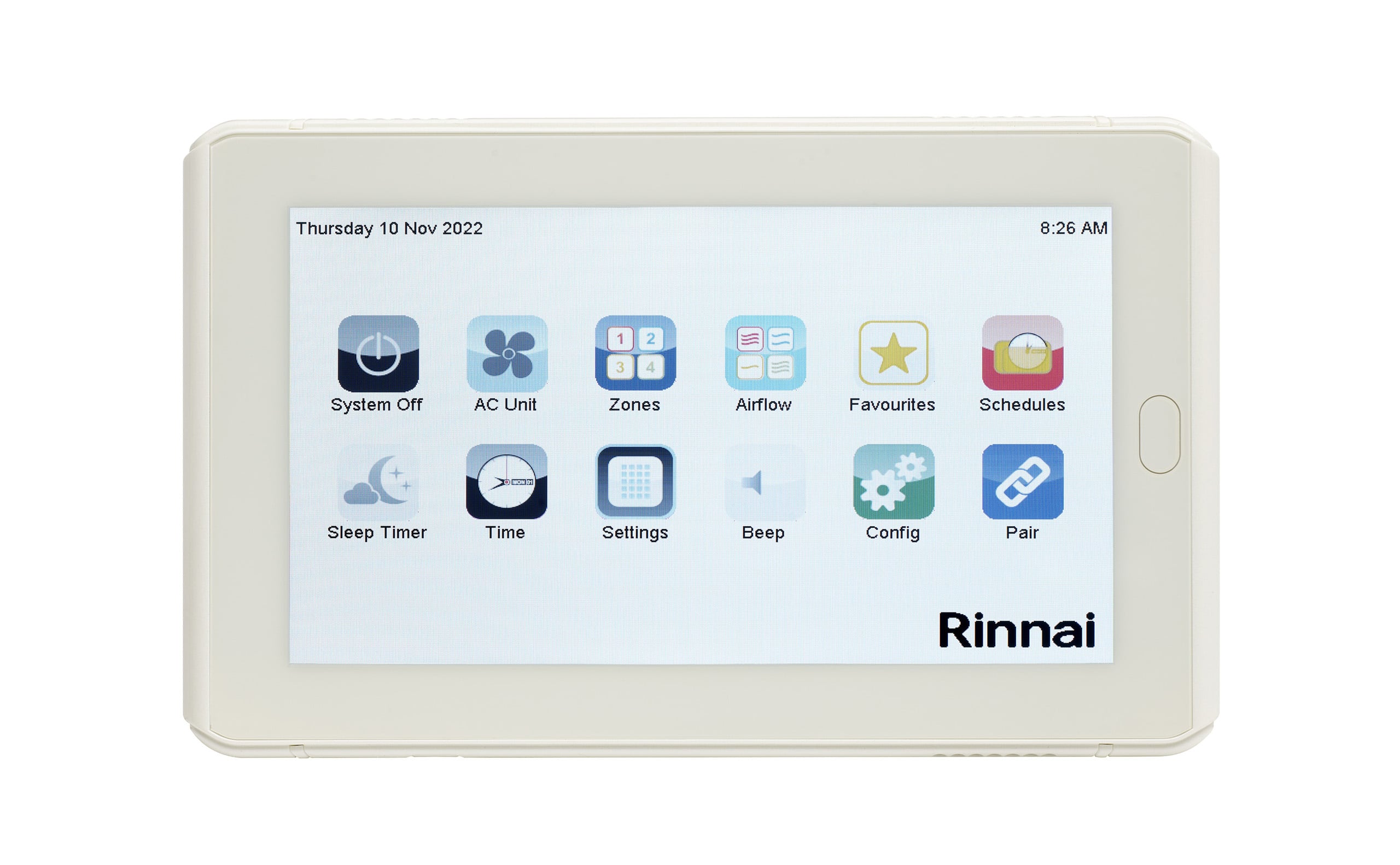 Rinnai Home smart controller home screen