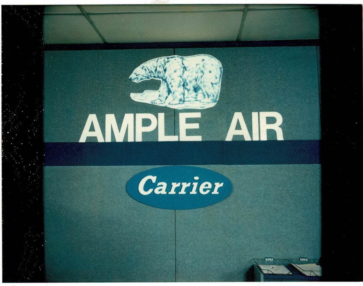 The original Ample Air sign with the polar bear, 341 Great Western Highway