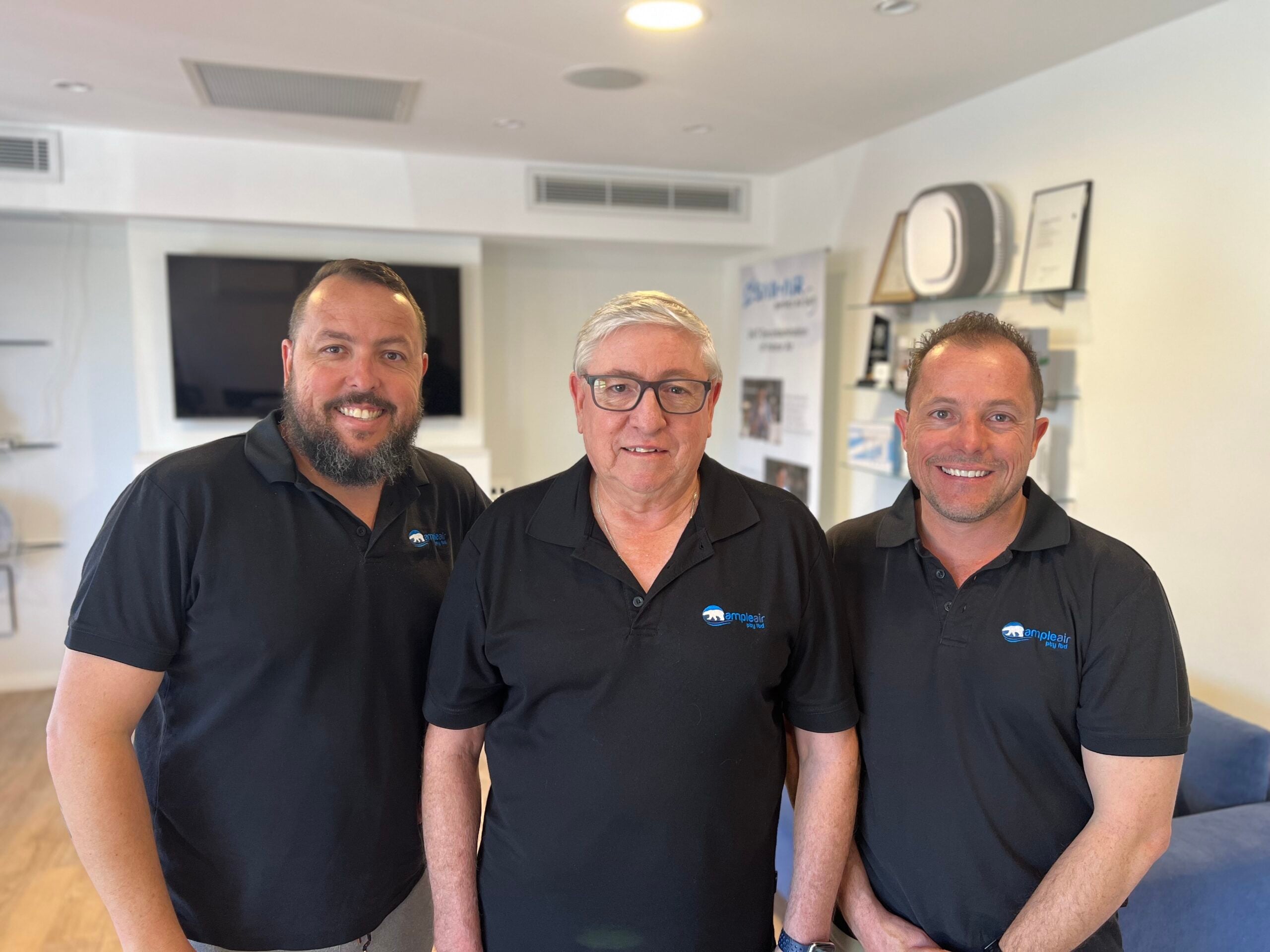 Three generations of the Ovington family at Ample Air Penrith
