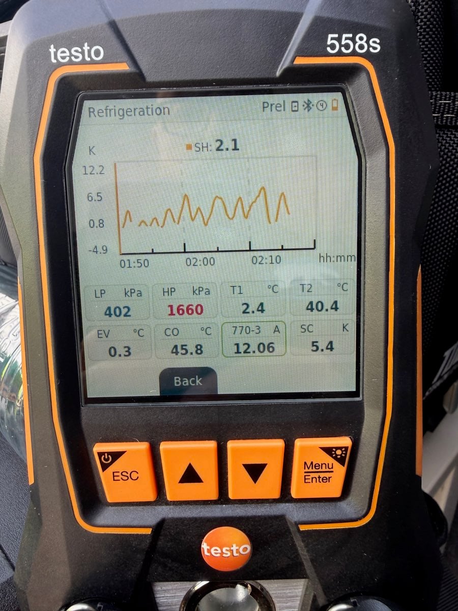Refrigeration diagnostics gauge reading system pressures