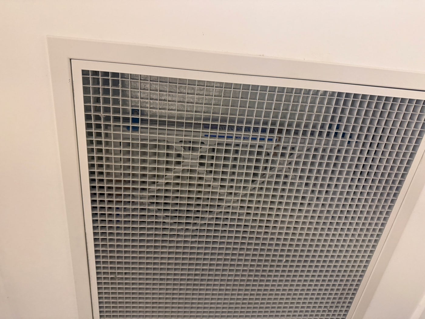 Return-air grille with upgraded high-efficiency filter